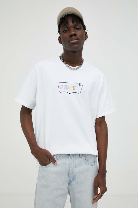Levi's t-shirt bawełniany nadruk biały 16143.0945