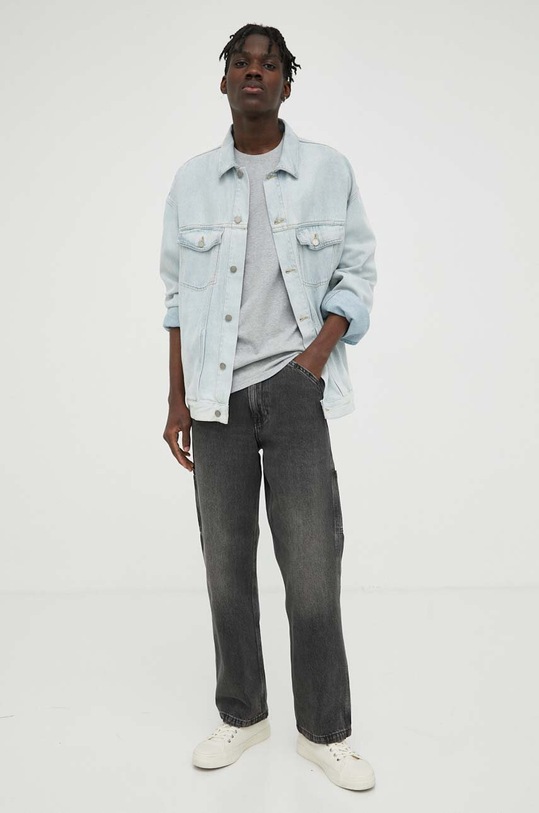 Levi's pamut póló 16143.0952 szürke AW23