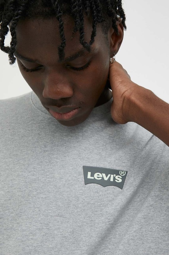 Levi's pamut póló 16143.0952 szürke