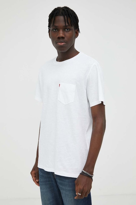 Levi's t-shirt bawełniany bawełna biały 19342.0162
