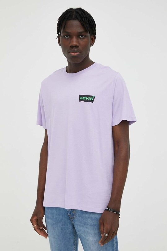 Levi's t-shirt bawełniany 22491.1407 fioletowy AW23