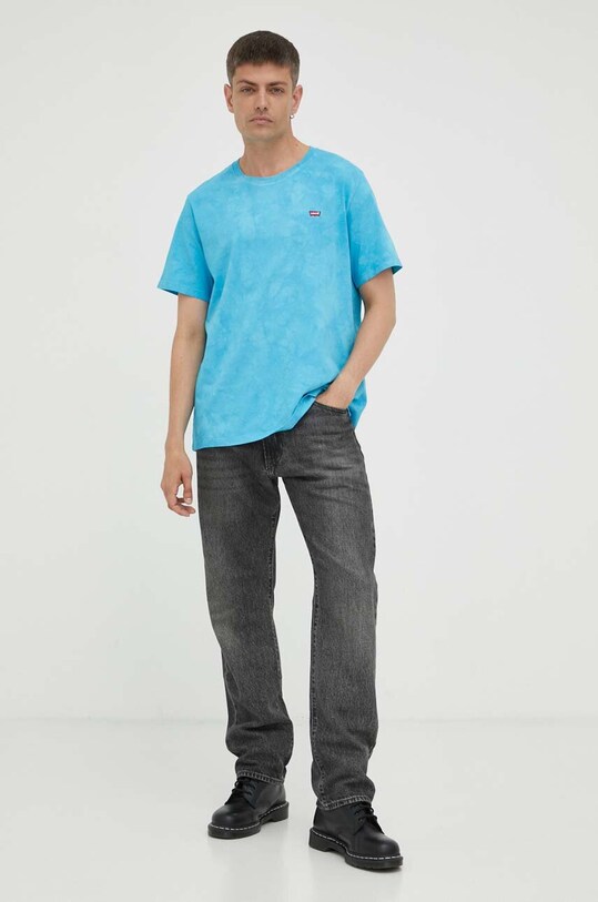 Levi's tricou din bumbac cu modele albastru 56605.0191