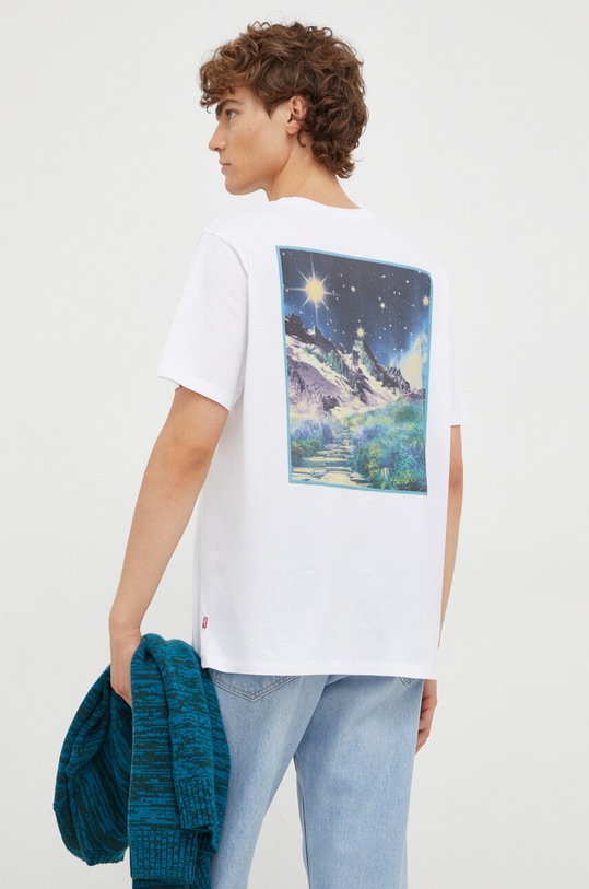 Levi's t-shirt bawełniany nadruk biały 22491.1416
