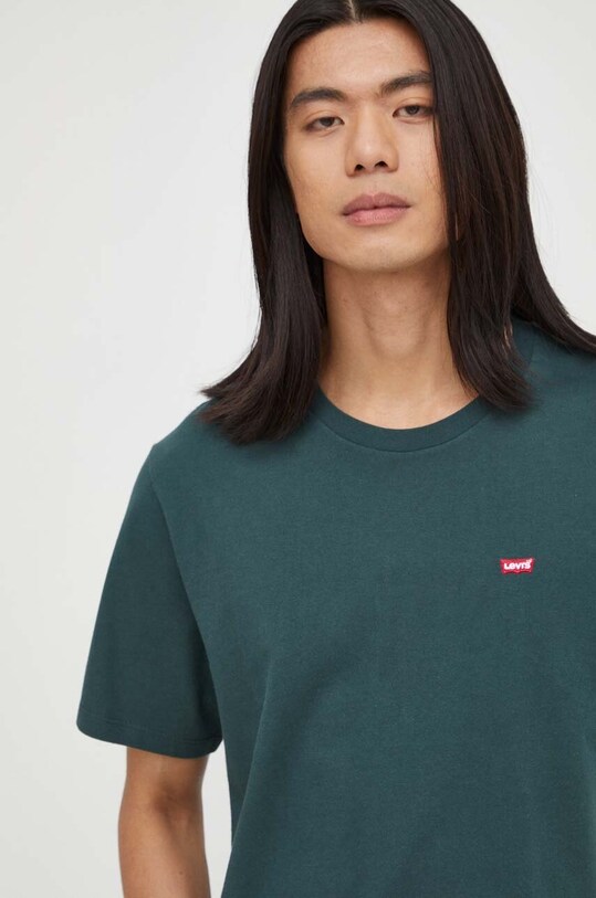 Levi's t-shirt bawełniany zielony 56605.0185