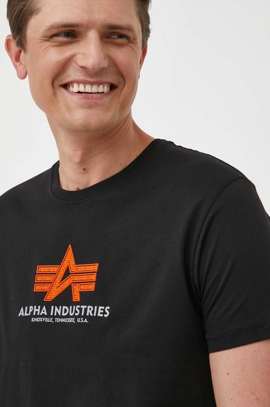 Alpha Industries pamut póló fekete 100501RB.03