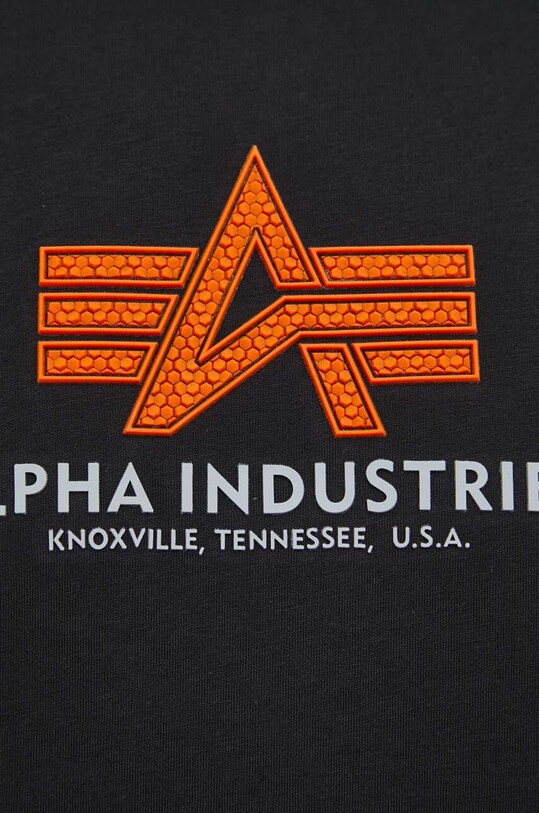 Хлопковая футболка Alpha Industries 100501RB.03 чёрный