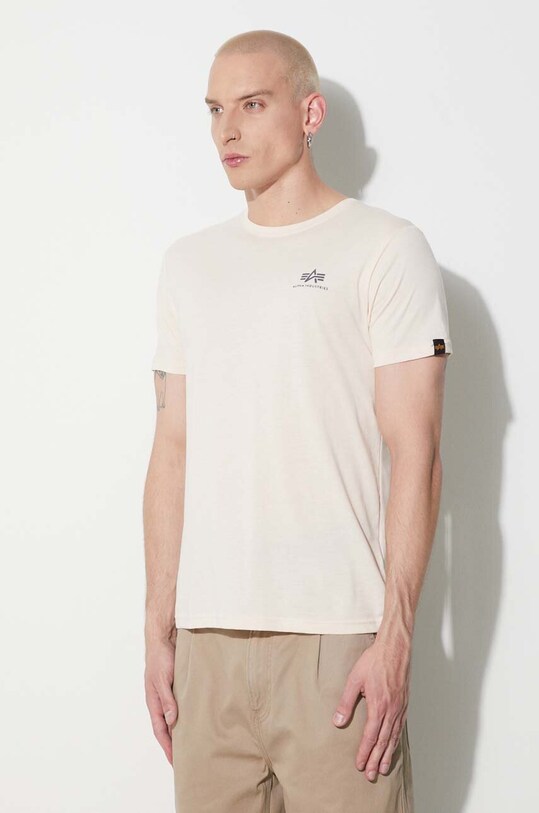 Odzież Alpha Industries t-shirt bawełniany 128507.578 beżowy