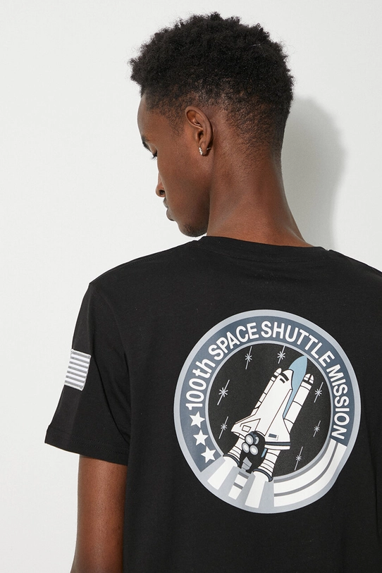 Pamučna majica Alpha Industries Space Shuttle T regular crna 176507.03