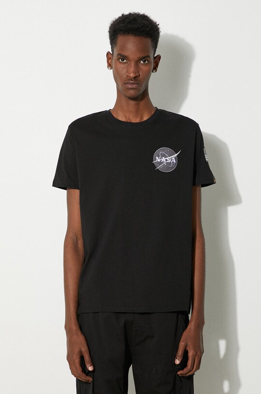 Oblečení Bavlněné tričko Alpha Industries Space Shuttle T 176507.03 černá