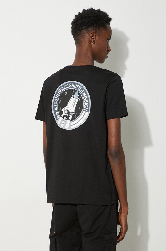 Bavlněné tričko Alpha Industries Space Shuttle T černá 176507.03