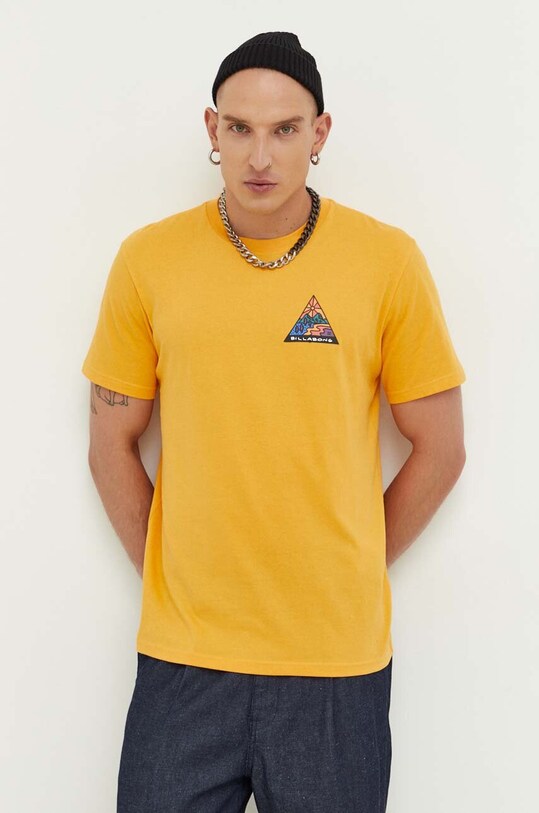 Billabong t-shirt bawełniany ABYZT01964 żółty AW23