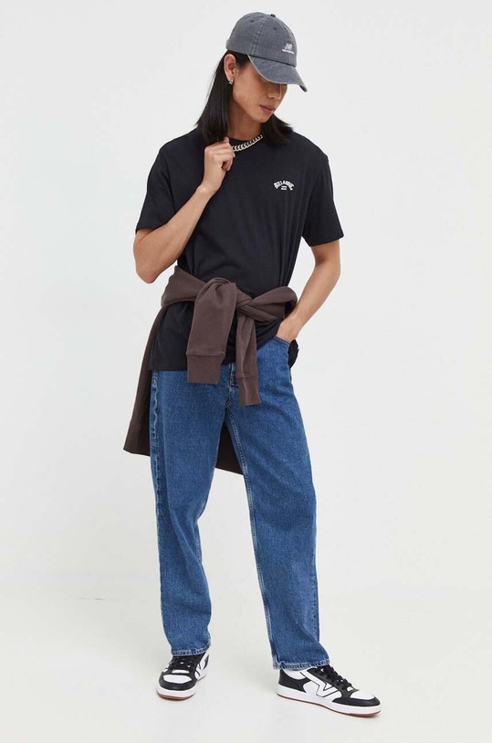 Billabong tricou din bumbac Arch Crew EBYKT00100 negru AW24