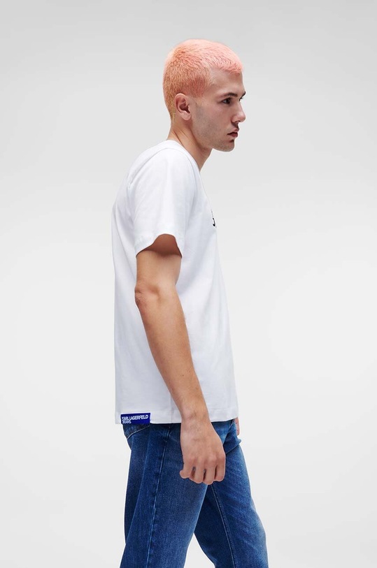 Bavlněné tričko Karl Lagerfeld Jeans bílá 235D1707