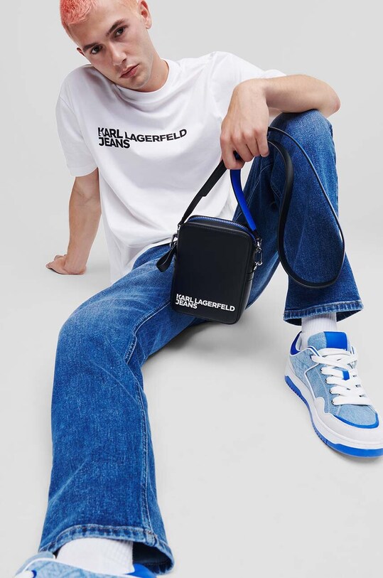 Karl Lagerfeld Jeans t-shirt bawełniany 235D1707 biały