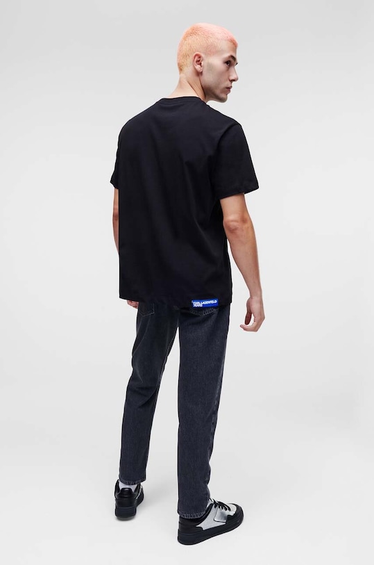 Karl Lagerfeld Jeans t-shirt bawełniany 235D1707 czarny AW24