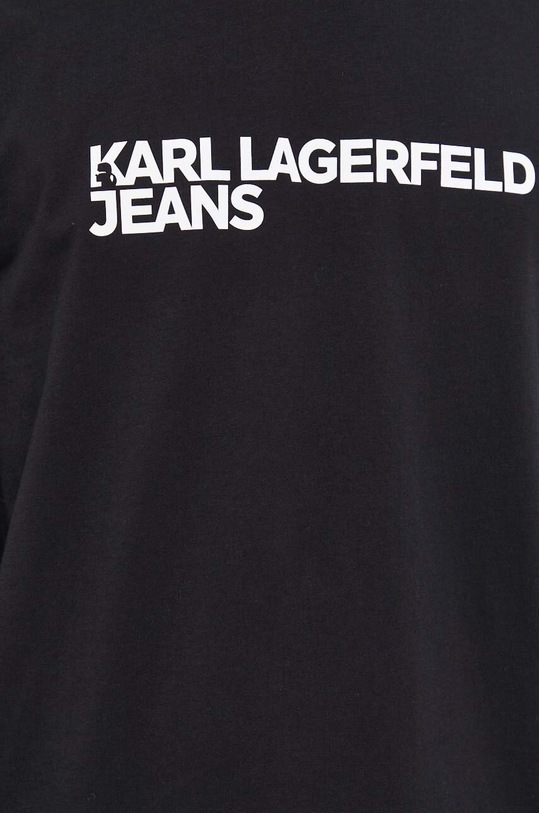 Karl Lagerfeld Jeans longsleeve din bumbac 235D1708 negru