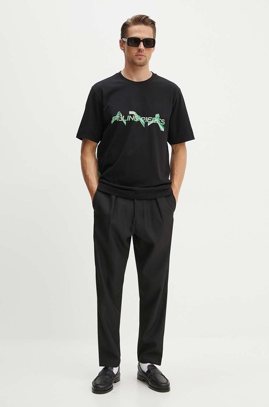 Filling Pieces t-shirt bawełniany Handshake 88113631955 czarny AW23