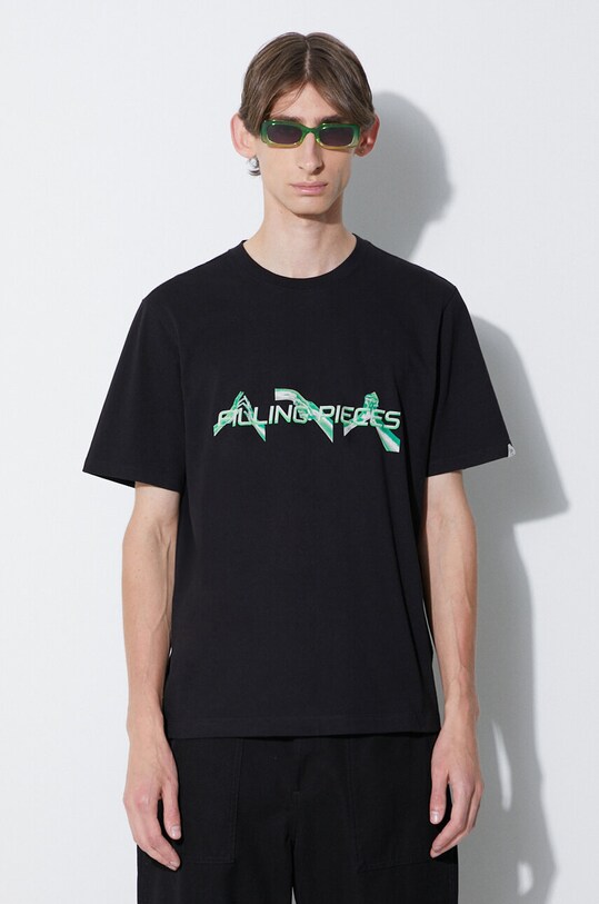 Filling Pieces t-shirt bawełniany Handshake czarny 88113631955