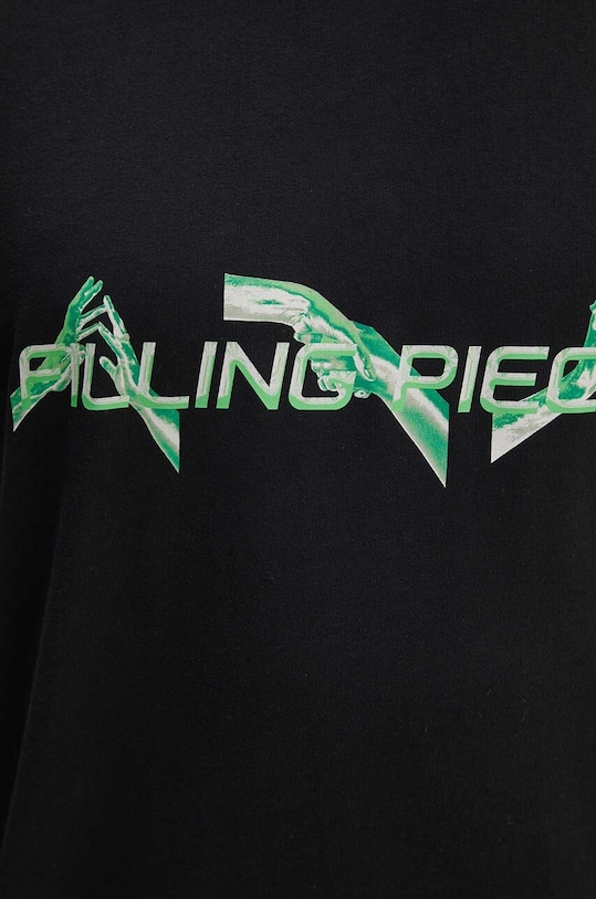 Filling Pieces t-shirt bawełniany Handshake 88113631955 czarny