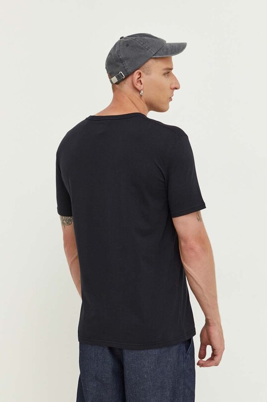 Ρούχα Βαμβακερό μπλουζάκι Quiksilver EQYZT07473 μαύρο