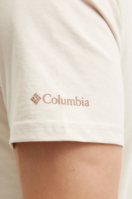 Columbia tricou din bumbac CSC Seasonal Logo 1991036 bej