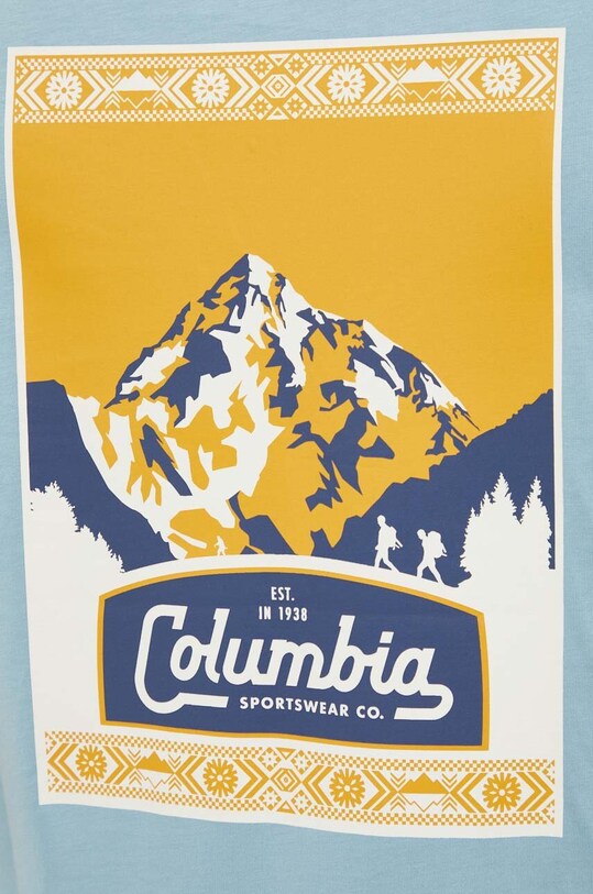 Бавовняна футболка Columbia 1991036 блакитний