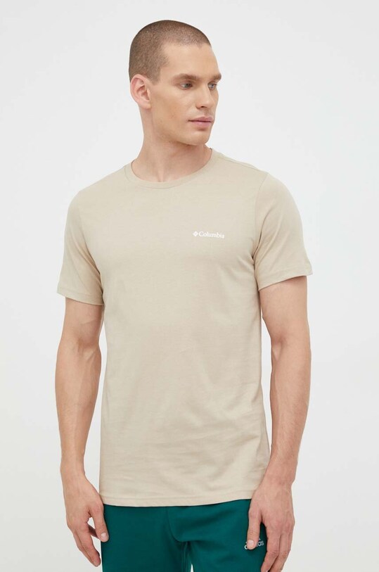 Îmbrăcăminte Columbia tricou din bumbac 1991036 bej