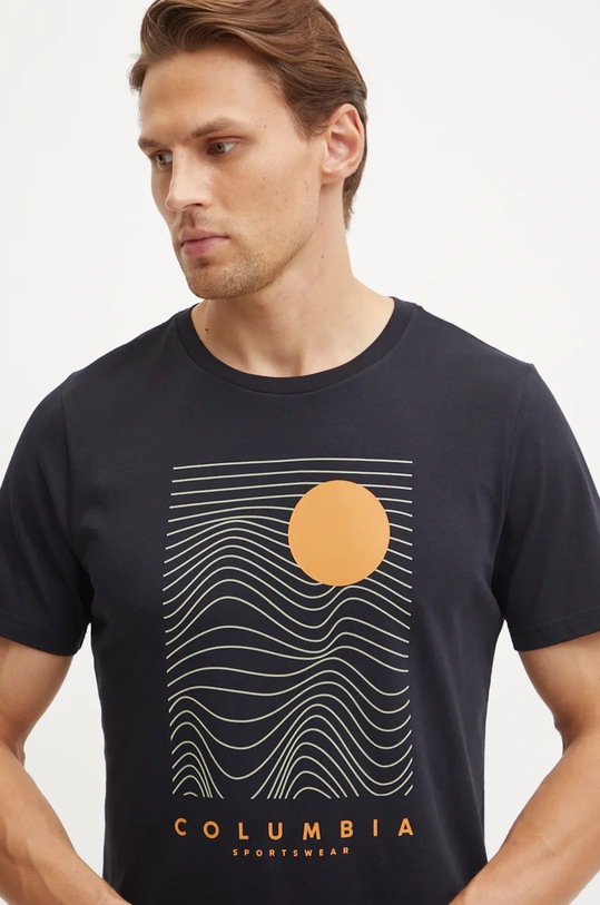 Columbia tricou din bumbac CSC Seasonal Logo negru 1991036