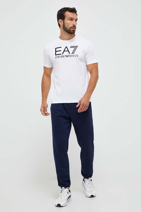 EA7 Emporio Armani t-shirt bawełniany 6RPT11.PJNVZ biały AW23