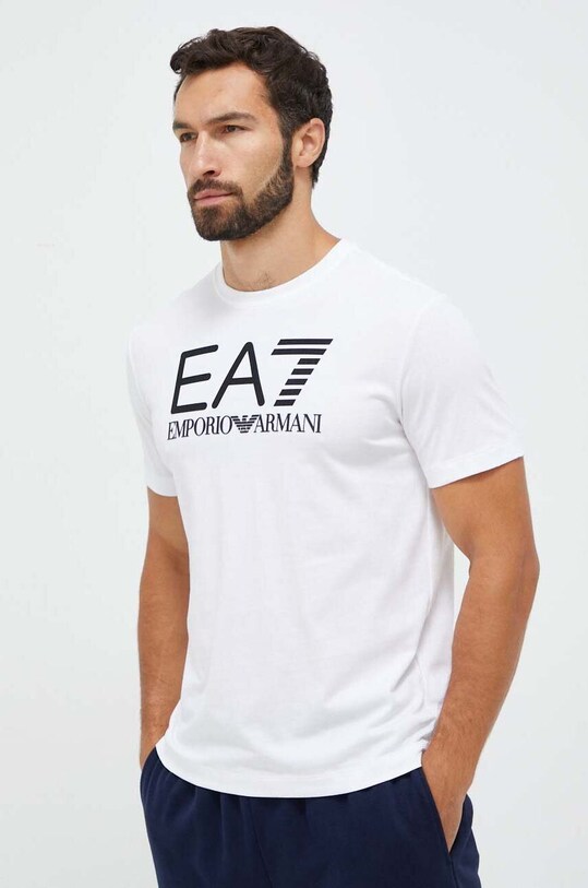EA7 Emporio Armani t-shirt bawełniany biały 6RPT11.PJNVZ