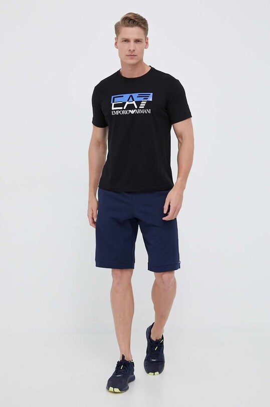 EA7 Emporio Armani t-shirt bawełniany 6RPT81.PJM9Z czarny AW23