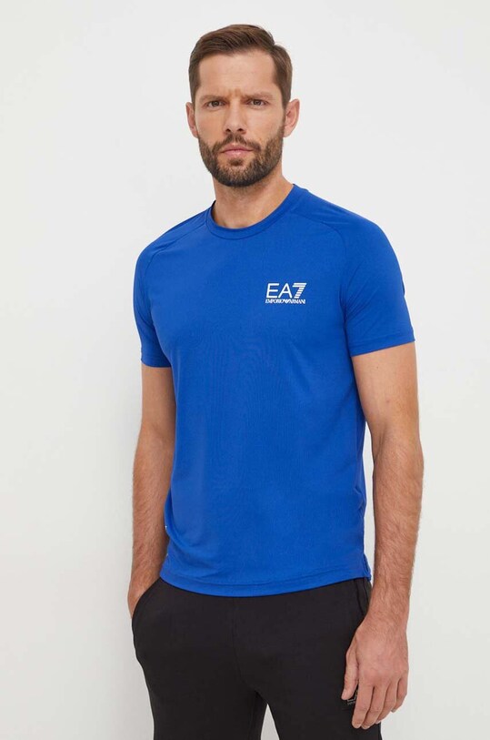 EA7 Emporio Armani tricou print albastru 8NPT22.PJEMZ