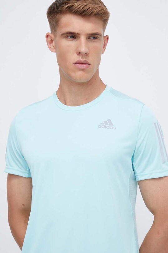Μπλουζάκι για τρέξιμο adidas Performance Own the Run τιρκουάζ IM2534