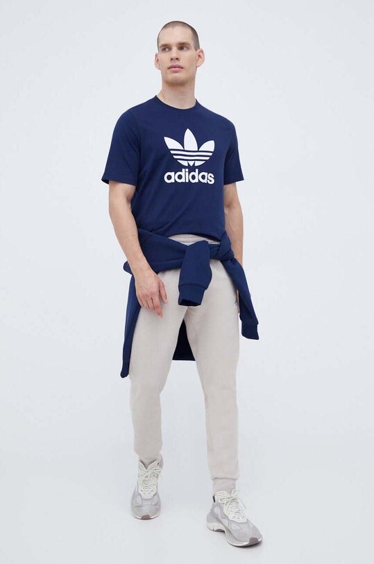 adidas Originals t-shirt bawełniany IM4495 granatowy AW23