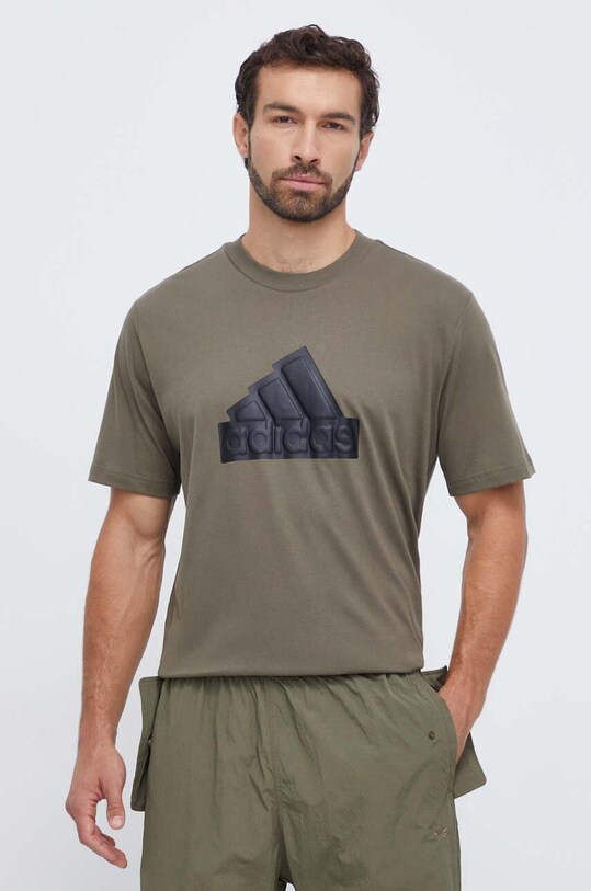adidas tricou din bumbac imprimeu verde IN1625