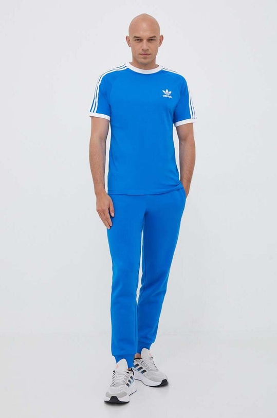 Bavlněné tričko adidas Originals IN7745 modrá SS24