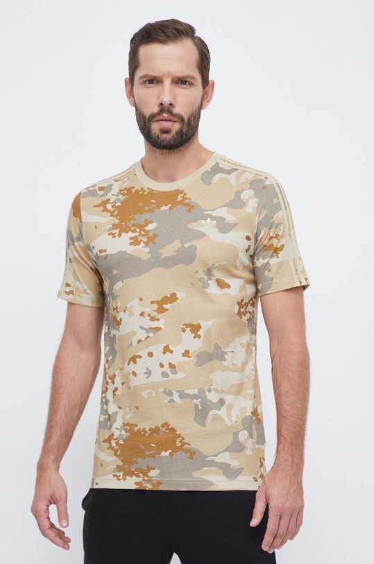 Bavlněné tričko adidas Originals béžová IP0285