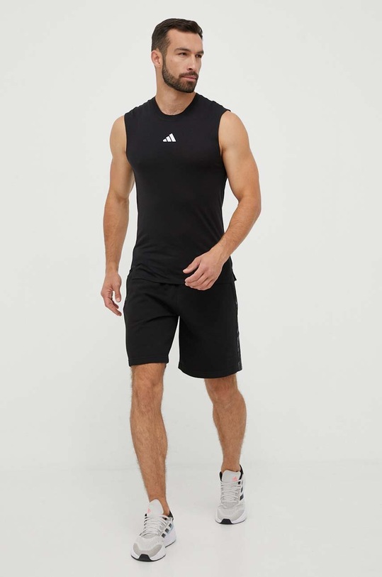 adidas Performance t-shirt treningowy Power IQ1816 czarny AW23