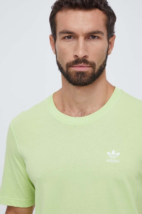 Βαμβακερό μπλουζάκι adidas Originals πράσινο IL2520