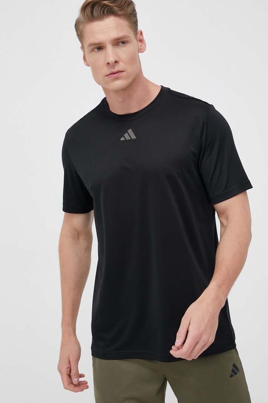 Tréningové tričko adidas Performance HIIT Slg potlač čierna IL7003