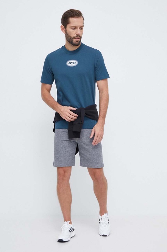 adidas Originals t-shirt bawełniany IM1839 turkusowy AW23