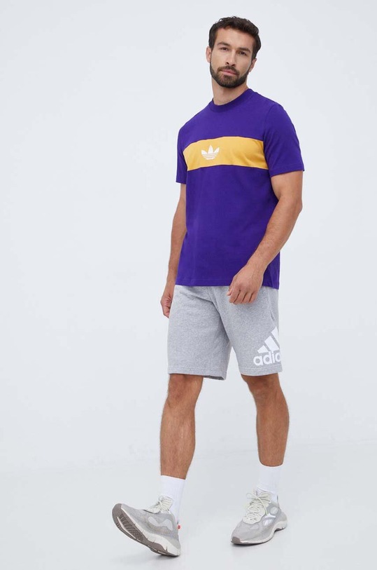 Bavlnené tričko adidas Originals IJ5959 fialová AW23