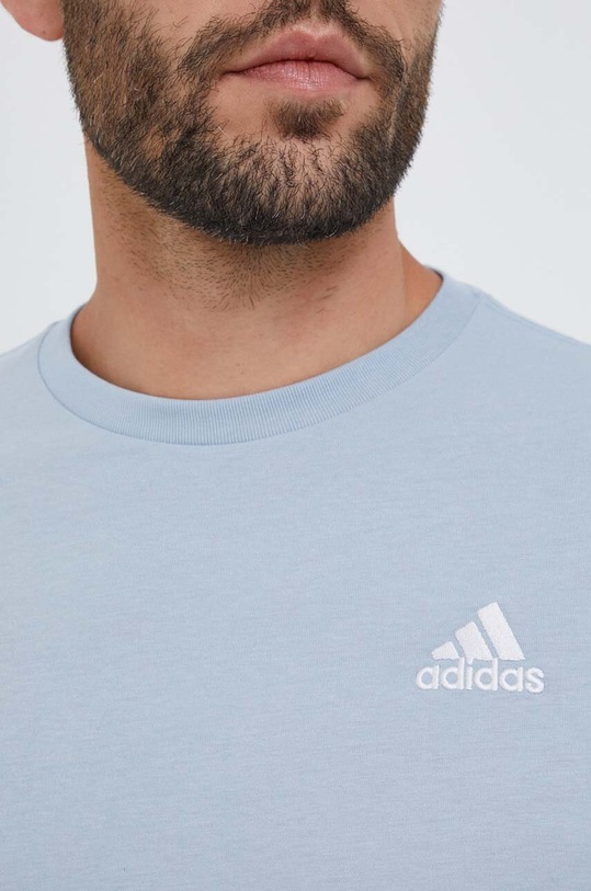 adidas t-shirt bawełniany IJ6109 niebieski