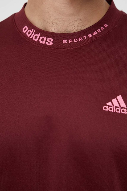 Tričko adidas IJ6461 burgundské