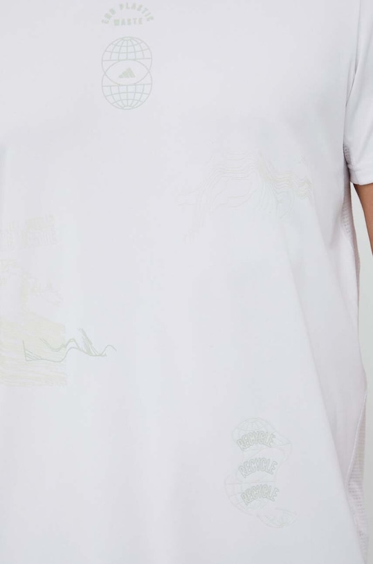 adidas Performance t-shirt do biegania Run for the Oceans IC0215 biały