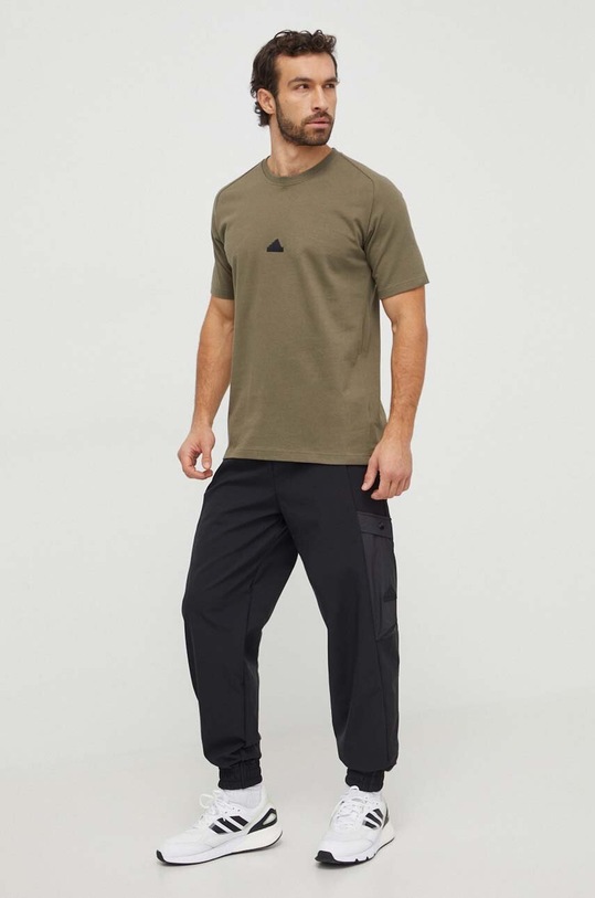 adidas t-shirt bawełniany Z.N.E HY1265 zielony AW23