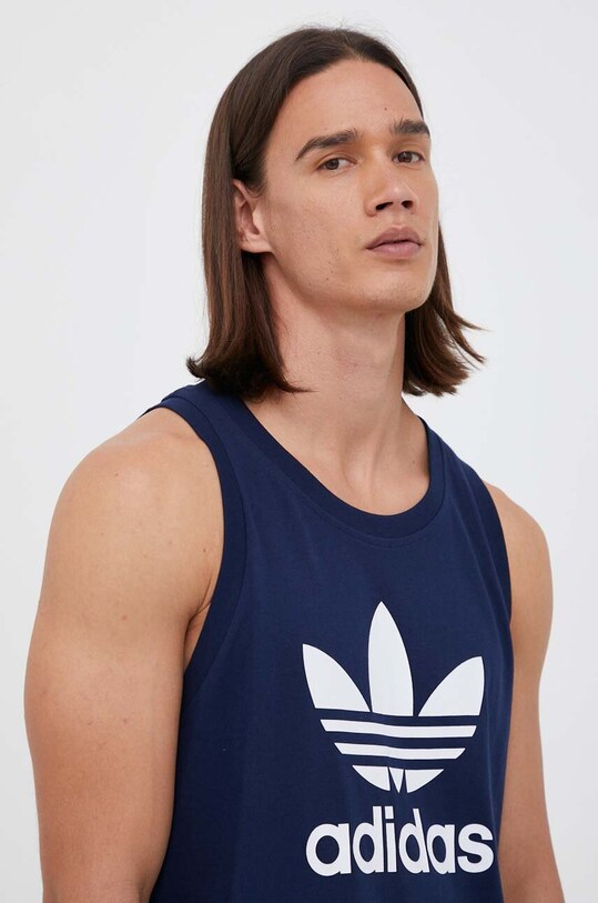 adidas Originals t-shirt bawełniany nadruk granatowy IA4809