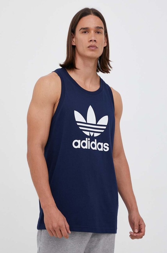adidas Originals t-shirt bawełniany granatowy IA4809
