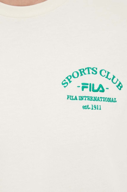 Хлопковая футболка Fila FAM0506 бежевый