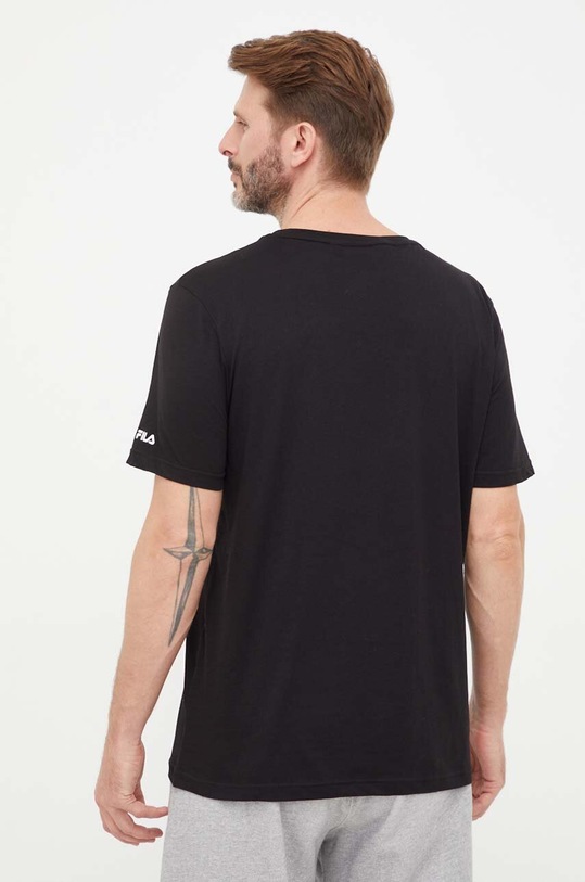 Odzież Fila t-shirt bawełniany FAM0513 czarny